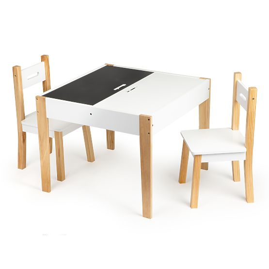 Tavolo in legno per bambini con sedie Natural