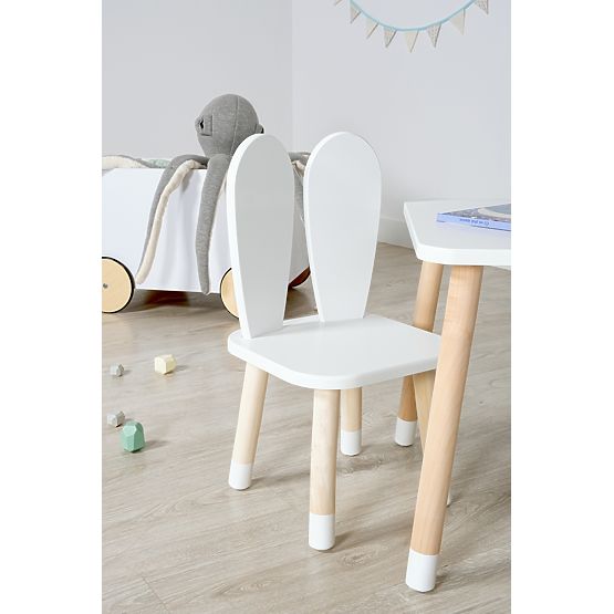Tavolo per bambini con sedie - Orecchie - bianco