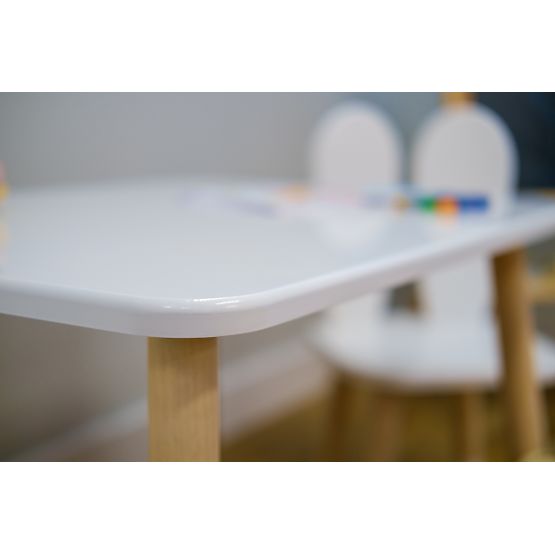Tavolo per bambini con sedie - Orecchie - bianco