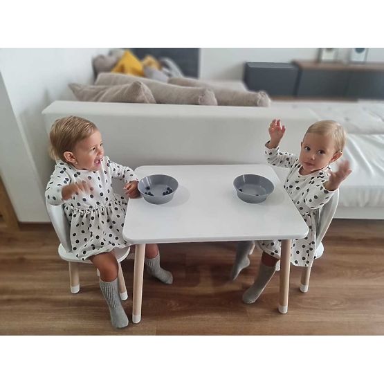 Tavolo per bambini con sedie - Orecchie - bianco