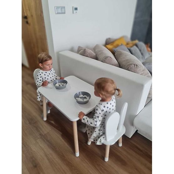 Tavolo per bambini con sedie - Orecchie - bianco