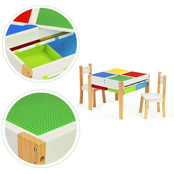 Tavolo in legno per bambini con sedie Creative