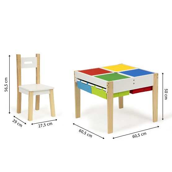 Tavolo in legno per bambini con sedie Creative