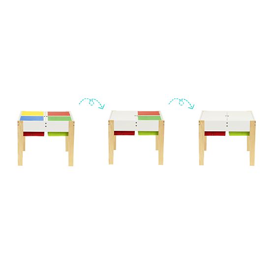 Tavolo in legno per bambini con sedie Creative