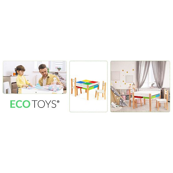 Tavolo in legno per bambini con sedie Creative