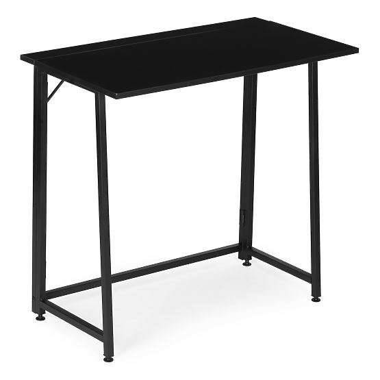 Tavolo pieghevole per computer 80x45 cm tavolino per notebook nero ModernHome