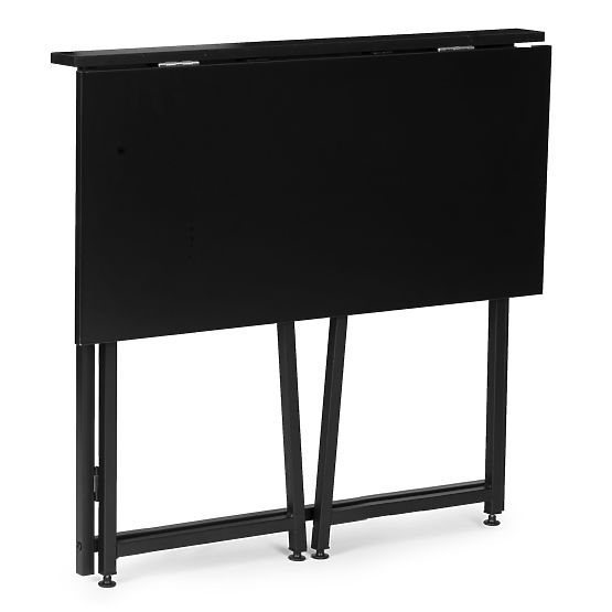Tavolo pieghevole per computer 80x45 cm tavolino per notebook nero ModernHome