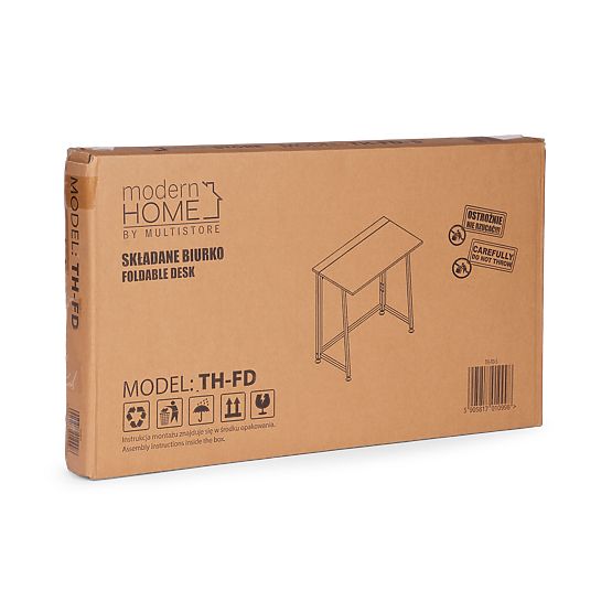 Tavolo pieghevole per computer 80x45 cm tavolino per notebook nero ModernHome