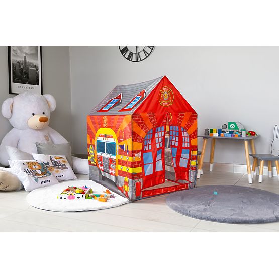 Tenda per bambini con tunnel stazione dei pompieri parco giochi IPLAY