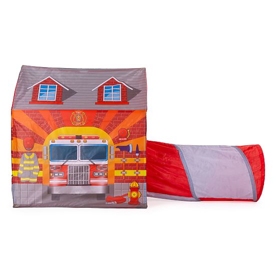 Tenda per bambini con tunnel stazione dei pompieri parco giochi IPLAY