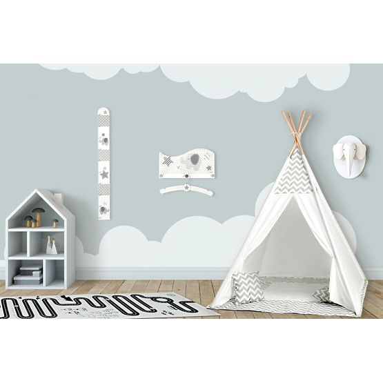 Tenda Tipi per bambini grigio-bianca