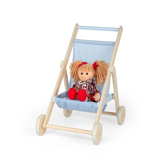 Tidlo Passeggino da golf in legno per bambole blu