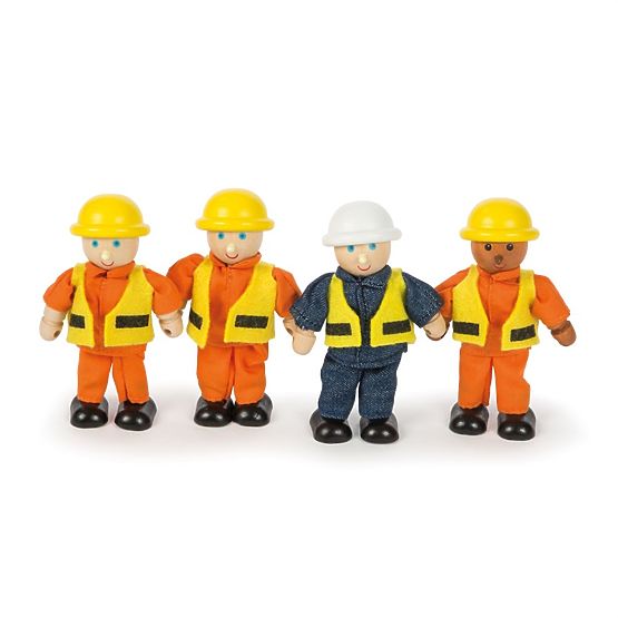 Tidlo Personaggi in legno costruttori 4 pz