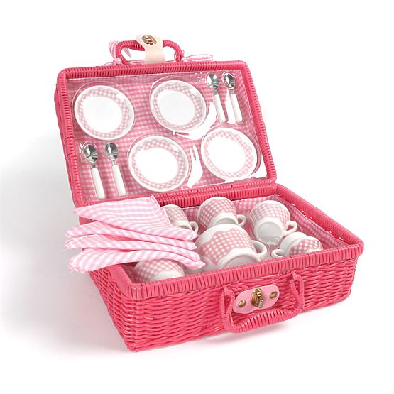 Tidlo Set da Picnic in Cestino Rosa
