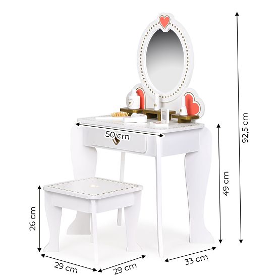 Toilette per ragazze con accessori
