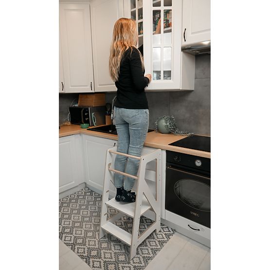 Torre apprendimento Montessori Pola Scandi - bianca