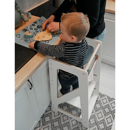 Torre apprendimento Montessori Pola Scandi - bianca