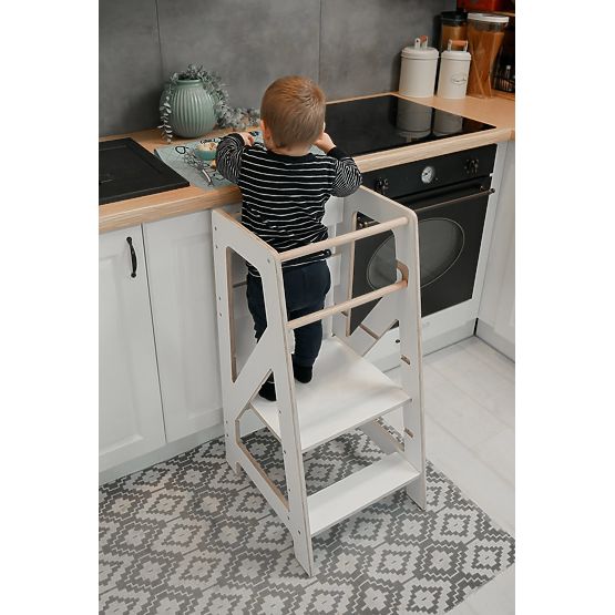 Torre apprendimento Montessori Pola Scandi - bianca