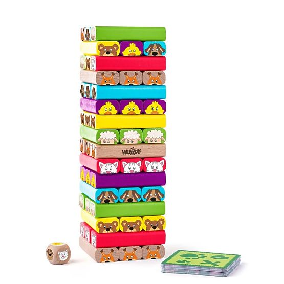 Torre colorata con animali - gioco di abilità