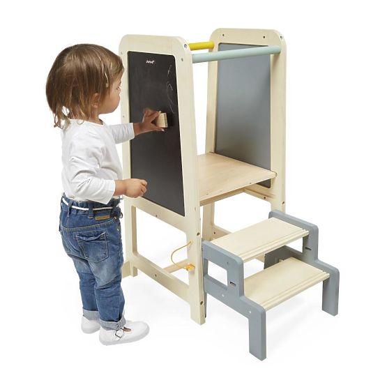 Janod - Nina torre didattica 3in1 con lavagna e gradini