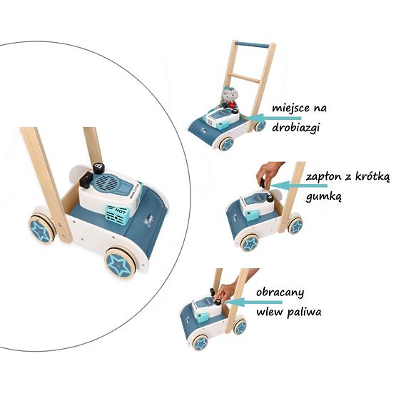 Tosaerba in legno con suono Adam Toys