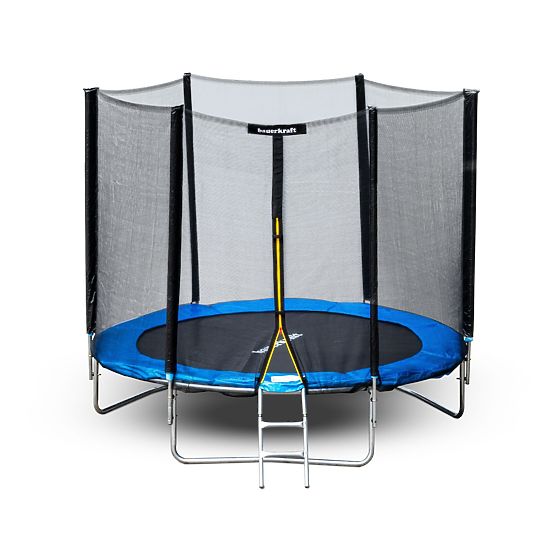 Trampolino da giardino con rete esterna diametro 8 ft 244-252 cm + scala