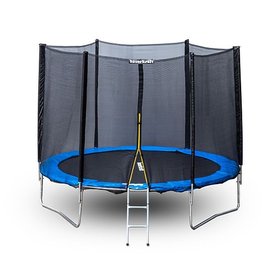 Trampolino da giardino con rete esterna diametro 8 ft 244-252 cm + scala
