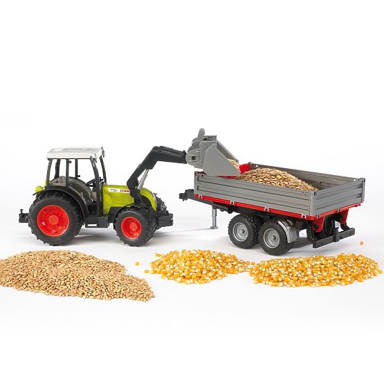 Trattore Bruder CLAAS Nectis 267F con caricatore e rimorchio