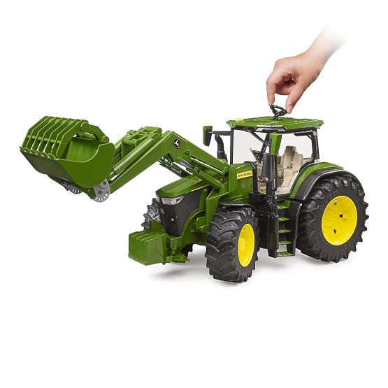 Trattore Bruder John Deere 7R 350 con caricatore frontale