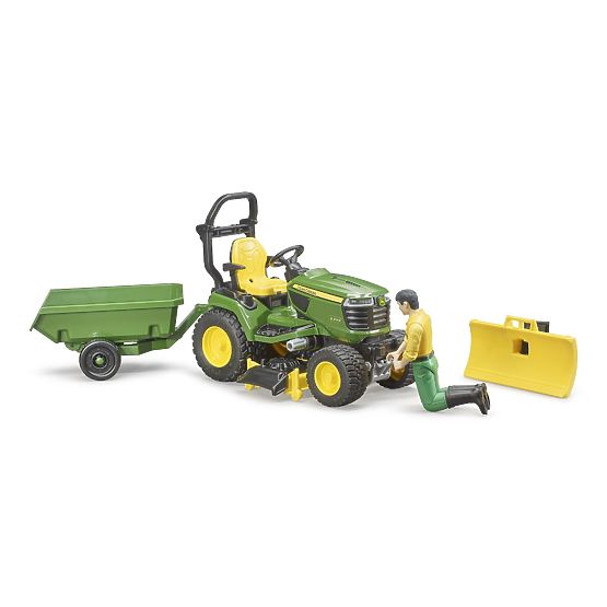Trattore da giardino Bruder John Deere X949 con giardiniere