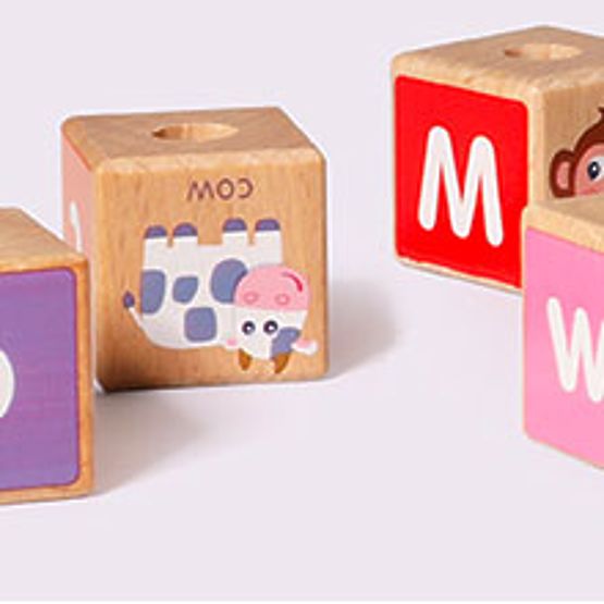 Treno di legno grandi blocchi educativi alfabeto ECOTOYS