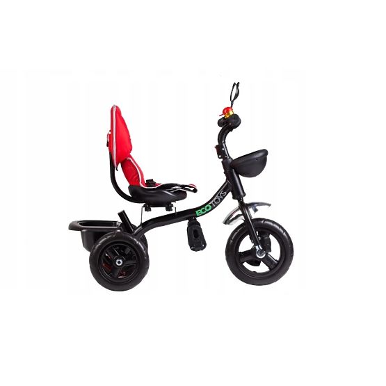Triciclo Raven con barra di guida e sedile girevole - rosso