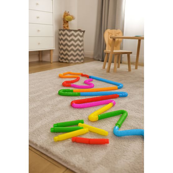 Tubi sensoriali colorati pop tube per bambini tubi antistress da collegare 60 pezzi