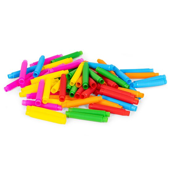 Tubi sensoriali colorati pop tube per bambini tubi antistress da collegare 60 pezzi