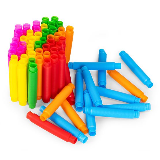 Tubi sensoriali colorati pop tube per bambini tubi antistress da collegare 60 pezzi