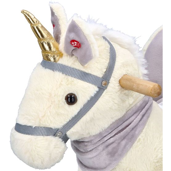Unicorno a dondolo con sedile e ruote