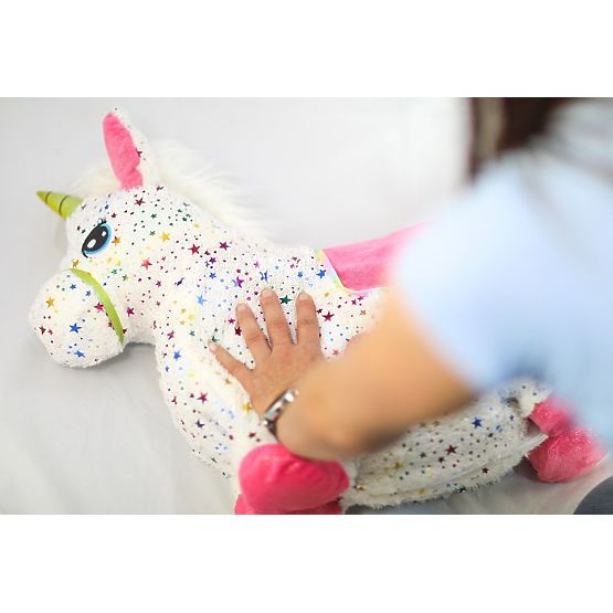 Unicorno saltellante in gomma con rivestimento