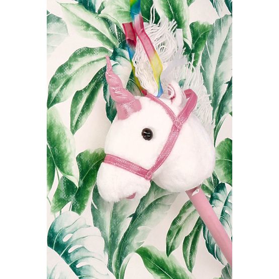 Unicorno su bastone Bianco Hobby Horse