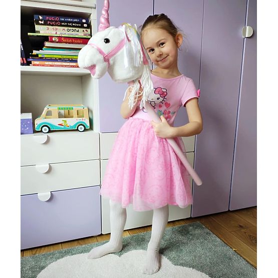 Unicorno su bastone Bianco Hobby Horse