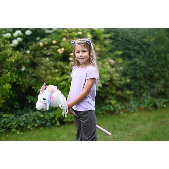 Unicorno su bastone Bianco Hobby Horse