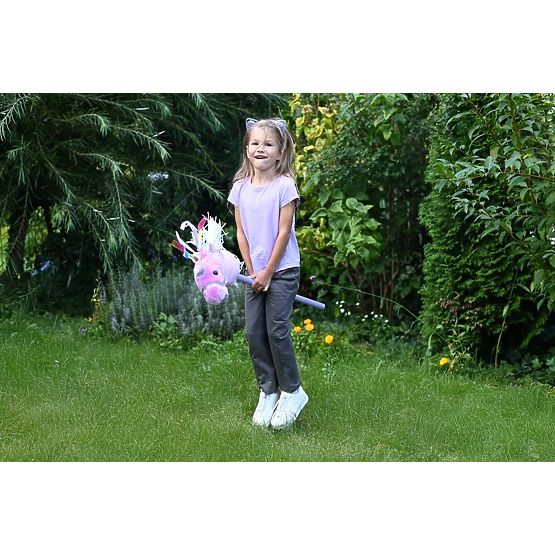 Unicorno su bastone Lila Hobby Horse