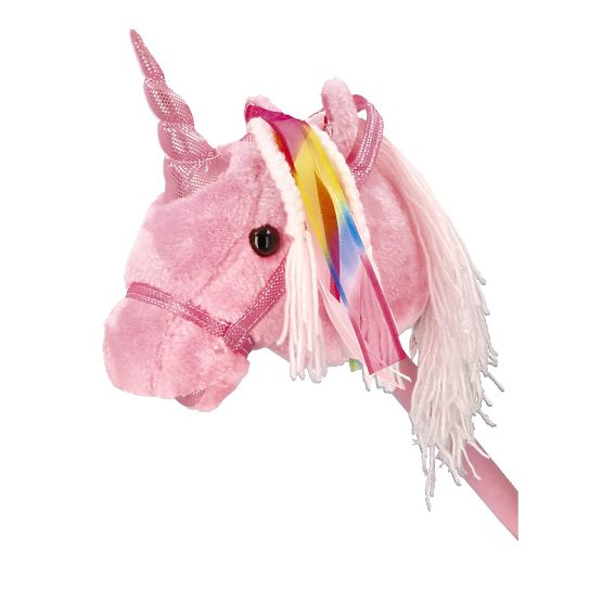 Unicorno su bastone Rosa Hobby Horse