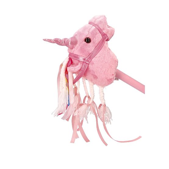 Unicorno su bastone Rosa Hobby Horse