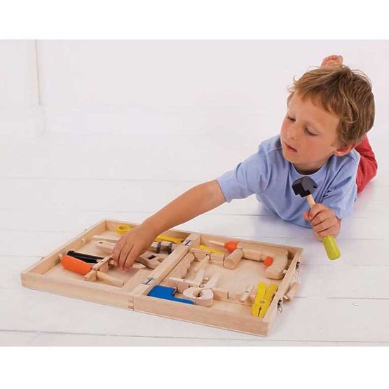 Valigetta porta attrezzi in legno Bigjigs Toys