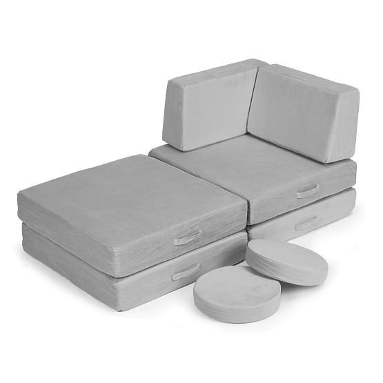 Grande divano modulare pieghevole per bambini DIY 8 cuscini morbidi - grigio ECOTOYS