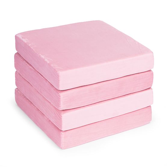 Grande divano modulare pieghevole per bambini per 2 persone DIY 10 cuscini morbidi - rosa ECOTOYS