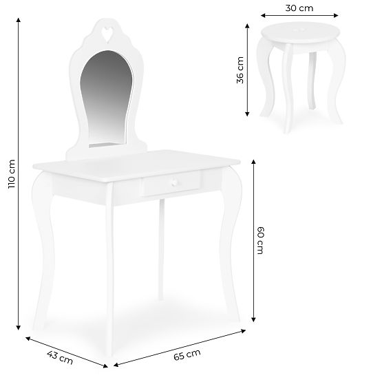 Grande toletta per bambine con specchio ECOTOYS