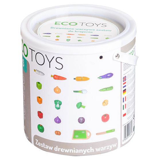 Verdure in legno da tagliare per bambini 20 pezzi ECOTOYS