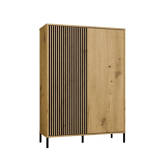 Vetrina KAMARO 2DD SLIM/LISCIO ROVERE ARTIGIANO Frontale Lamellare Scanalato + Classico