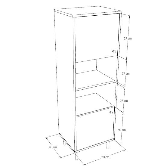 Vetrina per soggiorno Venus bianca loft